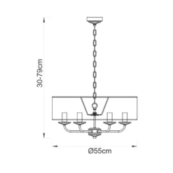 Quay Design Polaris 6-Light Pendant Bright Nickel -Fashion Lamps 417VG A7