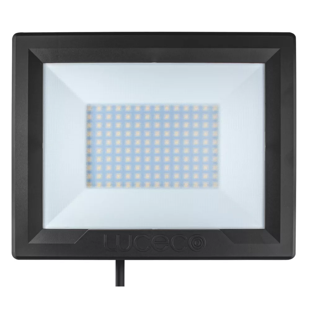 Luceco Eco Slimline Outdoor LED Floodlight Black 50W 4000lm 2 Luceco Eco Slimline Outdoor LED Floodlight Black 50W 4000lm - Image 2