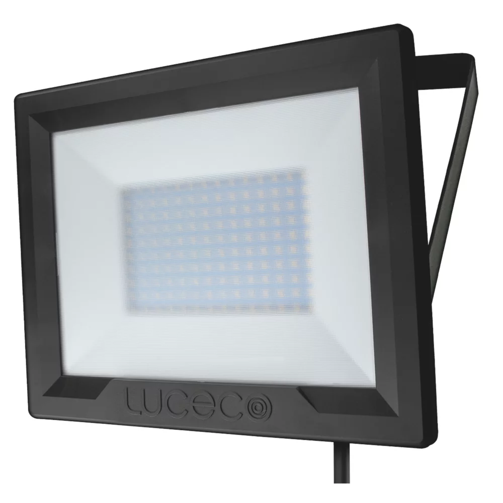 Luceco Eco Slimline Outdoor LED Floodlight Black 50W 4000lm 1 Luceco Eco Slimline Outdoor LED Floodlight Black 50W 4000lm