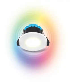 Luceco FType Smart Fixed Cylindrical Fire Rated LED Smart Downlight White 6W 600lm -Fashion Lamps 425KR A6