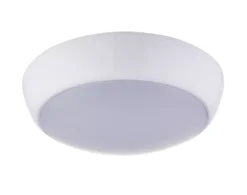 LAP Amazon Indoor & Outdoor Maintained Emergency Round LED Bulkhead Gloss White 16W 1200lm