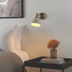 Quay Design Banbridge Adjustable Wall Spotlight Satin Taupe -Fashion Lamps 428VG A4