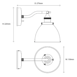 Quay Design Banbridge Adjustable Wall Spotlight Satin Taupe -Fashion Lamps 428VG A7