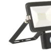 Brackenheath ISpot Outdoor LED Slim Floodlight With PIR Sensor Black 10W 900lm