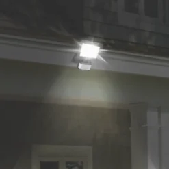 LAP Weyburn Outdoor LED Floodlight With PIR Sensor Black 10W 1000lm -Fashion Lamps 433PG A4