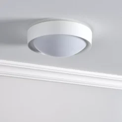 Essentials Circular Bathroom Ceiling Light Matt White -Fashion Lamps 43441 A2