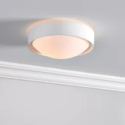 Essentials Circular Bathroom Ceiling Light Matt White -Fashion Lamps 43441 A3
