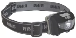Ring LED High Performance Head Torch Black & Grey 87lm