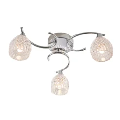 Quay Design Isabella LED 3-Light Flush Ceiling Light Chrome 7.5W 200lm -Fashion Lamps 444VH A2