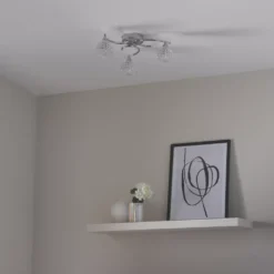 Quay Design Isabella LED 3-Light Flush Ceiling Light Chrome 7.5W 200lm -Fashion Lamps 444VH A3