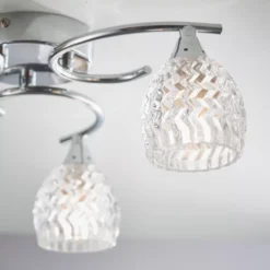 Quay Design Isabella LED 3-Light Flush Ceiling Light Chrome 7.5W 200lm -Fashion Lamps 444VH A6