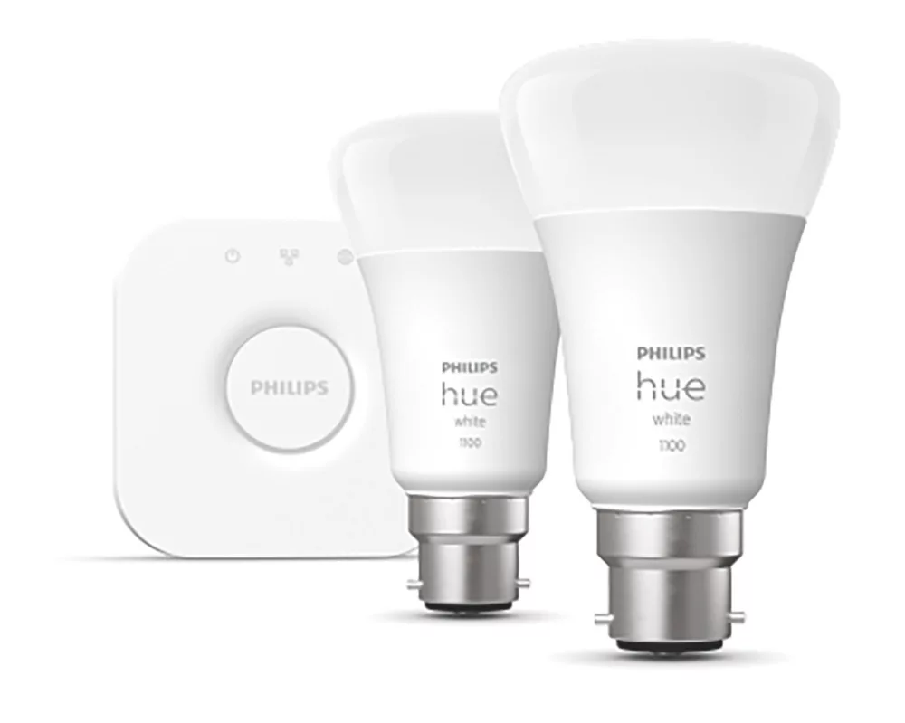 Philips Hue Hue White Bluetooth Starter Kit B22 BC A19 LED Smart Lighting Starter Kit 9W 806lm 3 Pack 1 Philips Hue Hue White Bluetooth Starter Kit B22 BC A19 LED Smart Lighting Starter Kit 9W 806lm 3 Pack