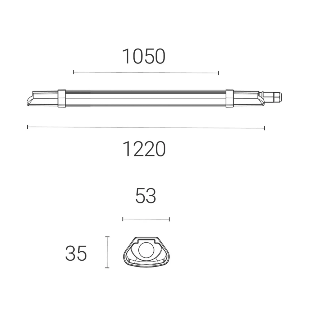 4lite Advantage Twin 4ft LED IP65 Batten 40W 5200lm 220-240V 6 4lite Advantage Twin 4ft LED IP65 Batten 40W 5200lm 220-240V - Image 6
