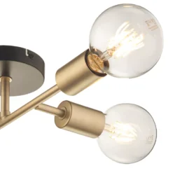 Quay Design Toby Semi-Flush Light Matt Dark Soft Gold -Fashion Lamps 449VG A3