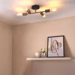 Quay Design Toby Semi-Flush Light Matt Dark Soft Gold -Fashion Lamps 449VG A5