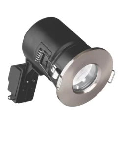 Aurora EFD Fixed Fire Rated LED Downlight Satin Nickel 5W 500lm