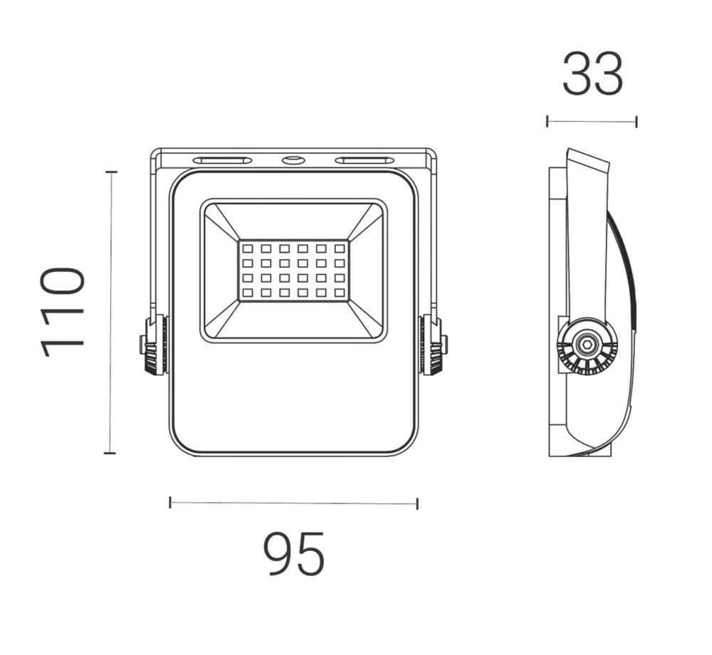 4lite Outdoor LED Floodlight Black 20W 2100lm 4 4lite Outdoor LED Floodlight Black 20W 2100lm - Image 4