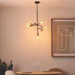 Quay Design Hansen LED 6-Light Fixed Multi-Arm Pendant Copper 12W 210lm -Fashion Lamps 466VH A6