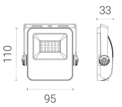 4lite Outdoor LED Floodlight Black 50W 5750lm -Fashion Lamps 468KK A3
