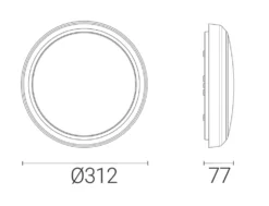 4lite LED Smart Wall/Ceiling Light White 13W 929lm -Fashion Lamps 470KK A3