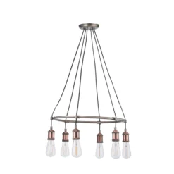 Quay Design Stafford LED Pendant Light Aged Pewter 12W 210lm -Fashion Lamps 471VH A2