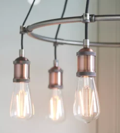 Quay Design Stafford LED Pendant Light Aged Pewter 12W 210lm -Fashion Lamps 471VH A4