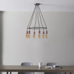 Quay Design Stafford LED Pendant Light Aged Pewter 12W 210lm -Fashion Lamps 471VH A5