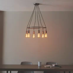 Quay Design Stafford LED Pendant Light Aged Pewter 12W 210lm -Fashion Lamps 471VH A6