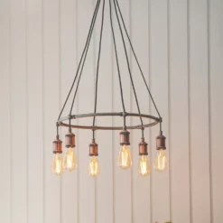 Quay Design Stafford LED Pendant Light Aged Pewter 12W 210lm