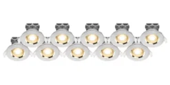 LAP Fixed LED Downlights Chrome 4.5W 400lm 10 Pack