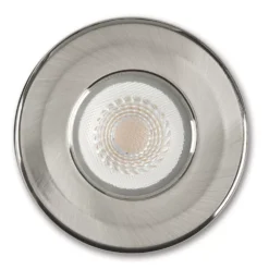 Collingwood H2 Lite 500 Fixed Fire Rated LED Downlight Brushed Steel 5W 500lm -Fashion Lamps 492KR A2