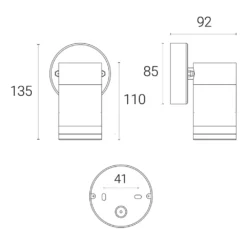 4lite Marinus Outdoor IP44 Wall Light Anthracite -Fashion Lamps 493RR A3