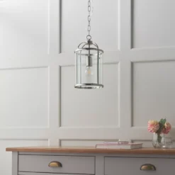 Quay Design Liberty 1-Light Pendant Satin Nickel -Fashion Lamps 503VG A3