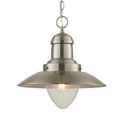 Quay Design Brim Ceiling Pendant Satin Nickel -Fashion Lamps 504VG A2