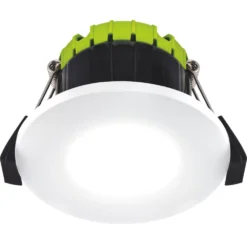 Luceco FTYPE COMPACT Fixed Cylinder Fire Rated LED Downlight White 6W 600lm