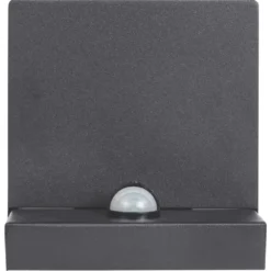 Luceco Outdoor LED Decorative External Wall Lantern With PIR & Photocell Sensor Slate Grey 7W 810lm -Fashion Lamps 522PV A4