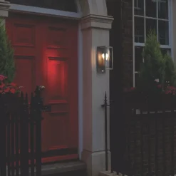 Luceco Outdoor LED Decorative External Wall Lantern With PIR & Photocell Sensor Slate Grey 7W 810lm -Fashion Lamps 522PV A5