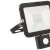 Brackenheath ISpot Outdoor LED Slim Floodlight With PIR Sensor Black 20W 1800lm