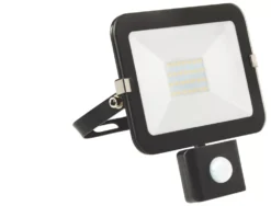 Brackenheath ISpot Outdoor LED Slim Floodlight With PIR Sensor Black 20W 1800lm
