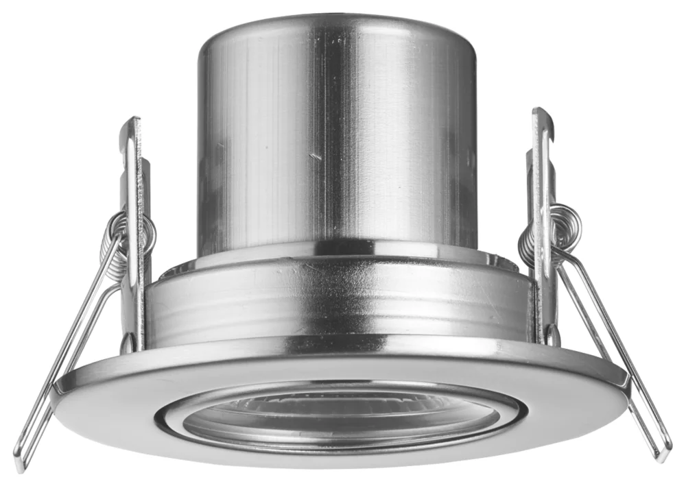 LAP Cosmoseco Tilt Fire Rated LED Downlight Satin Nickel 5.8W 450lm 1 LAP Cosmoseco Tilt Fire Rated LED Downlight Satin Nickel 5.8W 450lm