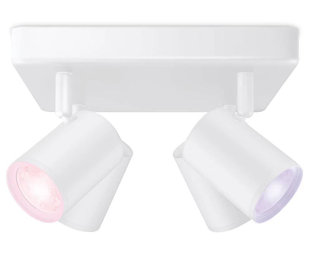 WiZ Imageo RGB & White LED Wifi-Connected 4 Adjustable Spotlights White 20W 1380lm 1 WiZ Imageo RGB & White LED Wifi-Connected 4 Adjustable Spotlights White 20W 1380lm