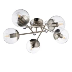 Quay Design Turner LED 5-Lamp Ceiling Light Satin Nickel 20W 470lm -Fashion Lamps 553VH A4