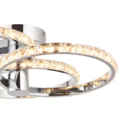 Quay Design Reena LED Semi-Flush Light Chrome 18W 1766lm -Fashion Lamps 572VG A3