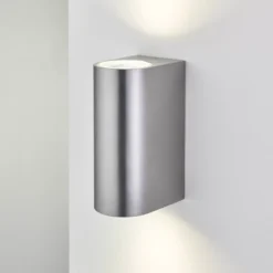 LAP Outdoor Up & Down Wall Light Brushed Aluminium -Fashion Lamps 584JK A4