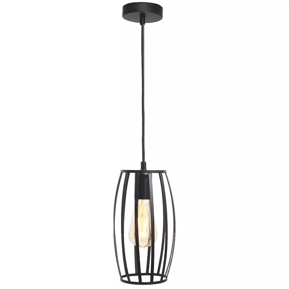 4lite WiZ Connected LED Decorative Pear Cage Smart Pendant Light Black 6.5W 720lm 1 4lite WiZ Connected LED Decorative Pear Cage Smart Pendant Light Black 6.5W 720lm