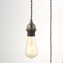 Quay Design Cable Set 3-Light Cable Set Pendant Satin Pewter -Fashion Lamps 599VG A3