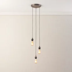 Quay Design Cable Set 3-Light Cable Set Pendant Satin Pewter
