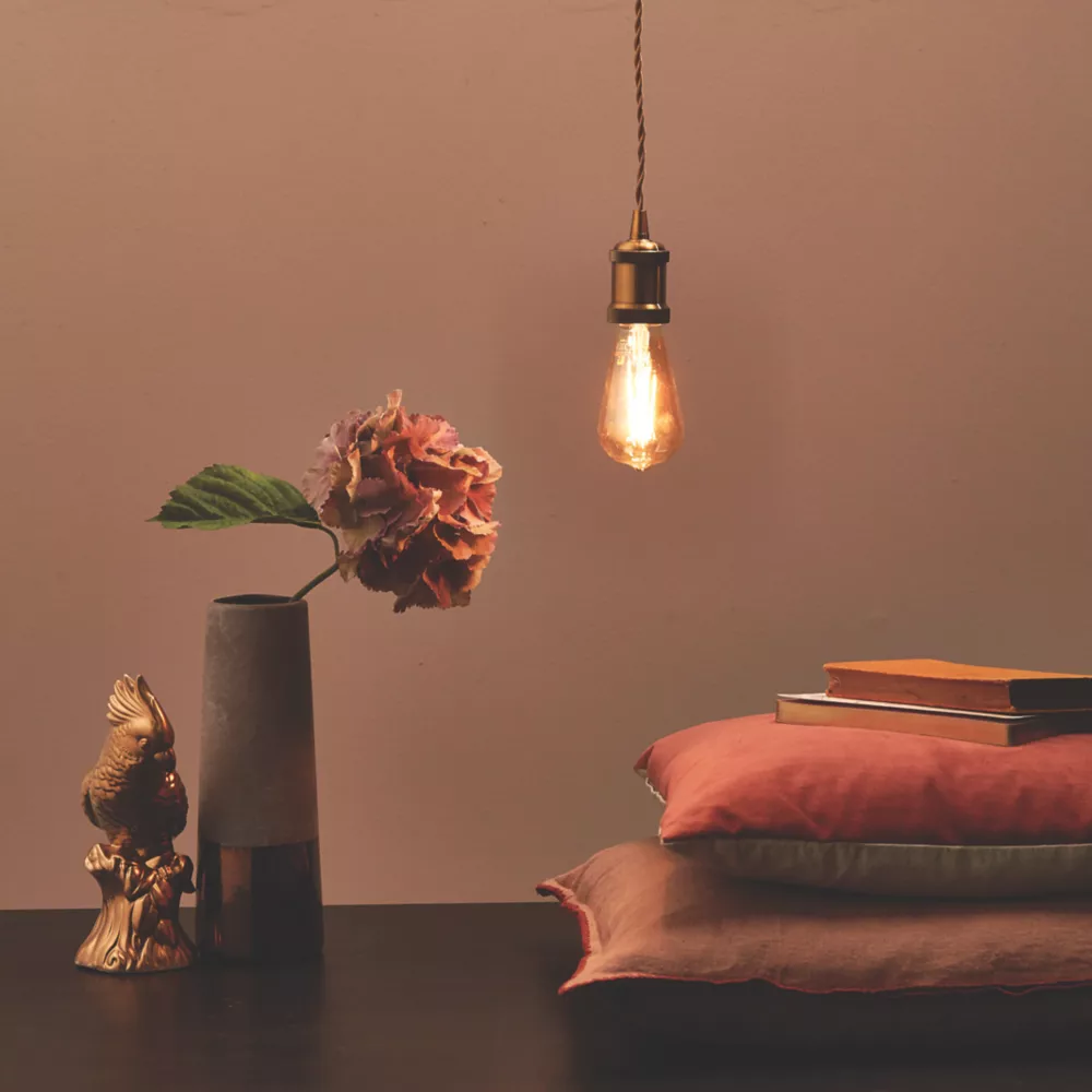 4lite LED Vintage Pendant Antique Brass 7.5W 645lm 2 4lite LED Vintage Pendant Antique Brass 7.5W 645lm - Image 2