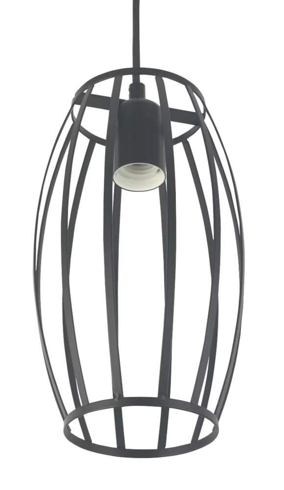 4lite Decorative Pendant Cage Black 3 4lite Decorative Pendant Cage Black - Image 3