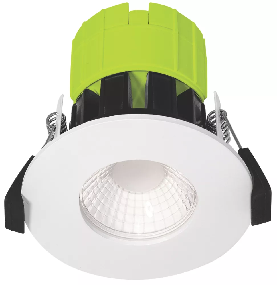 Luceco FType Fixed Fire Rated LED Downlight White 6W 600lm 1 Luceco FType Fixed Fire Rated LED Downlight White 6W 600lm